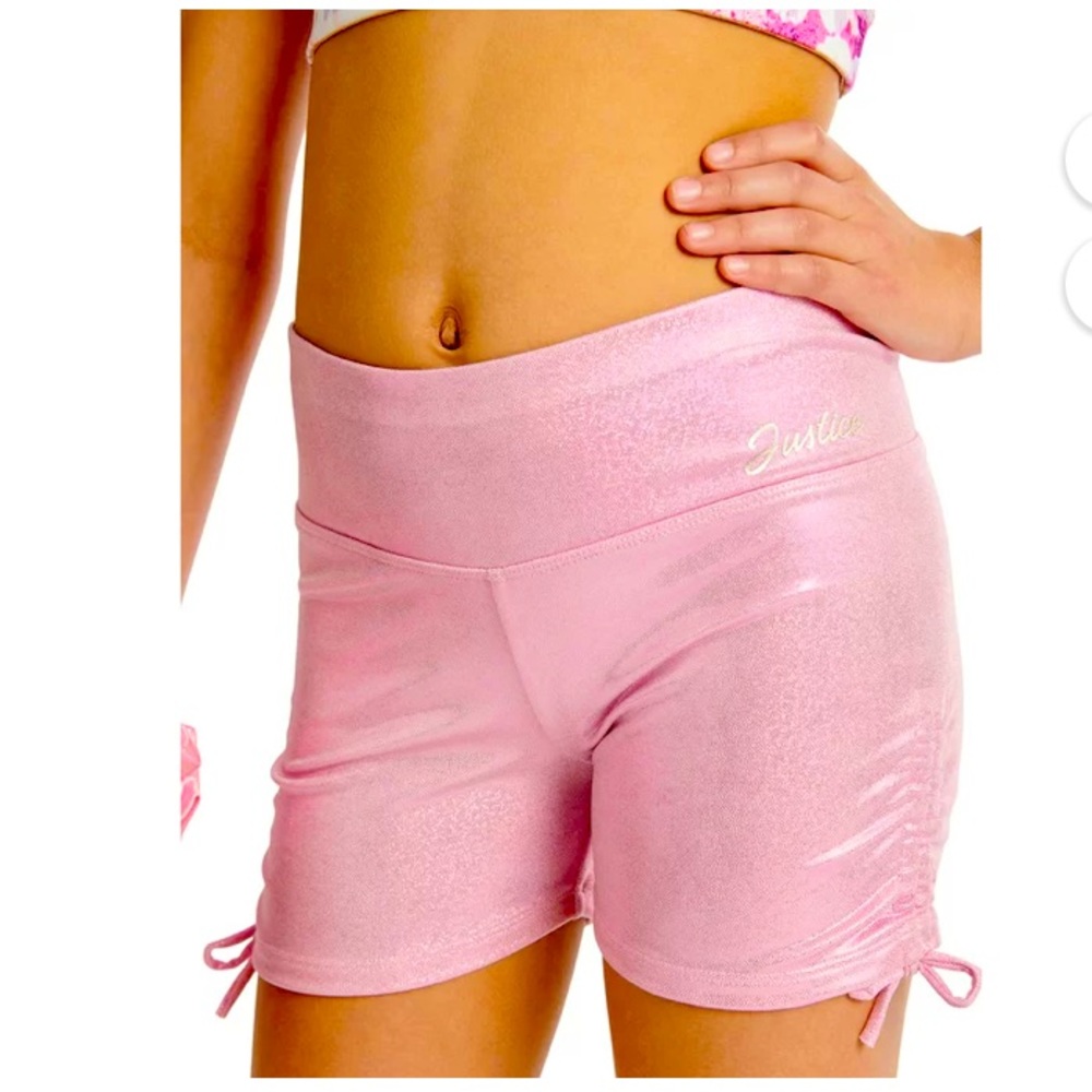 JUSTICE GLITER PINK BIKERS (GIRLS) NWT - Picture 10 of 11